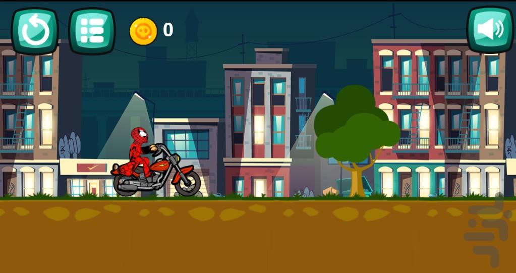 بازی موتور سواری مرد عنکبوتی - Gameplay image of android game