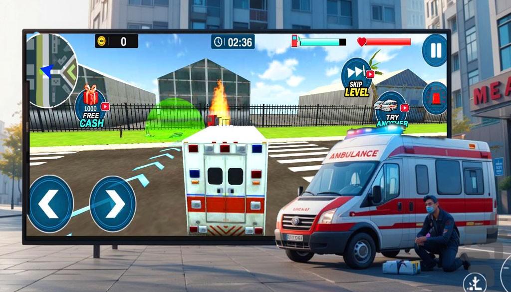 امبولانس بازی - Gameplay image of android game