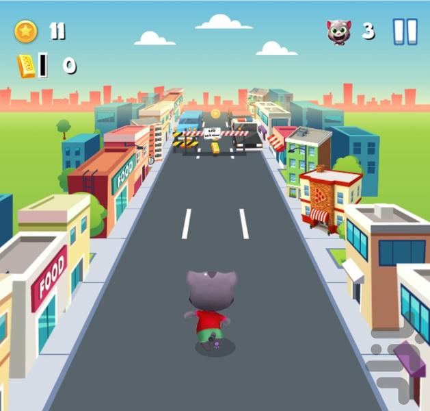 بازی تام سخنگو دونده - Gameplay image of android game