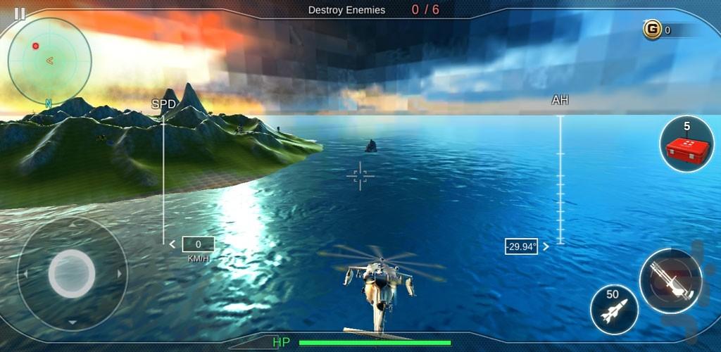 بازی هلیکوپتر جنگی | جنگ هوایی - عکس بازی موبایلی اندروید