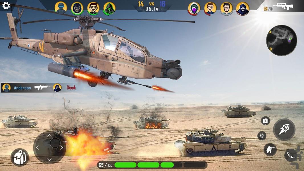 بازی هلیکوپتر جنگی | جنگ هوایی - عکس بازی موبایلی اندروید