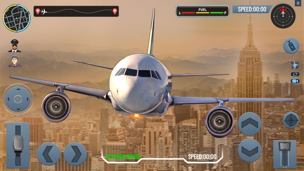 بازی شبیه سازی پرواز  |خلبان هواپیما - Gameplay image of android game