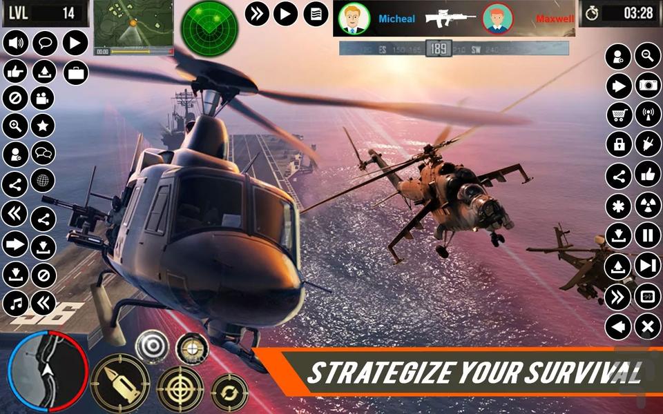 بازی هلیکوپتر جنگی - Gameplay image of android game
