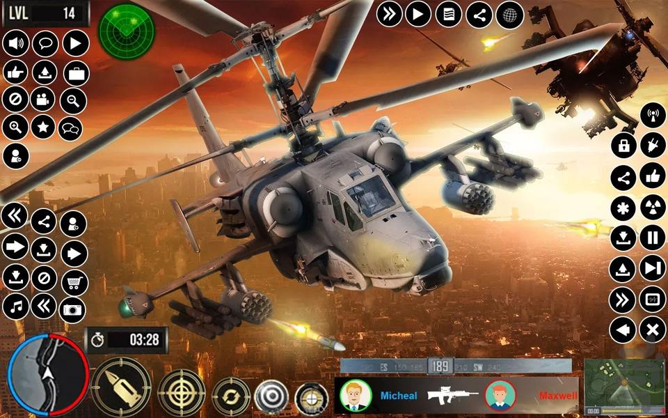 بازی هلیکوپتر جنگی - Gameplay image of android game