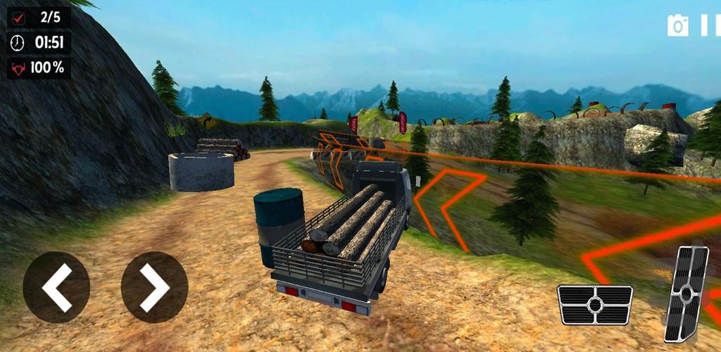 بازی رانندگی با کامیون باربری - Gameplay image of android game