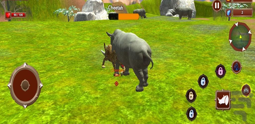 بازی کرگدن وحشی | حیات وحش - Gameplay image of android game