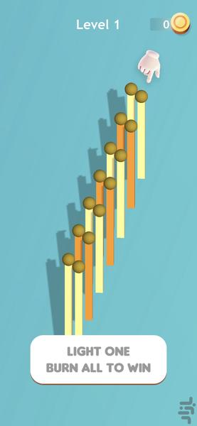 بازی کبریت - Gameplay image of android game