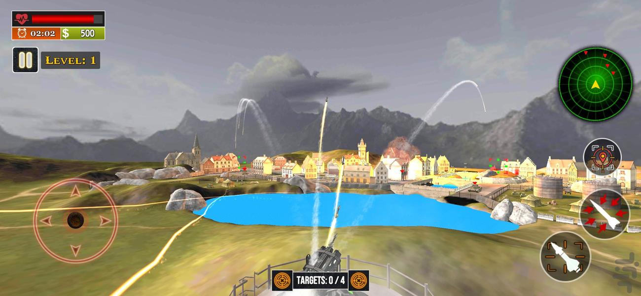 بازی لانچر موشکی - Gameplay image of android game