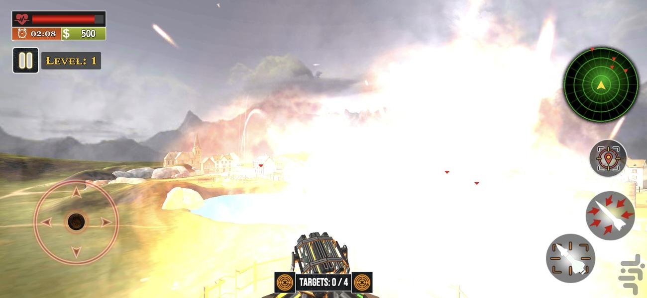 بازی لانچر موشکی - Gameplay image of android game
