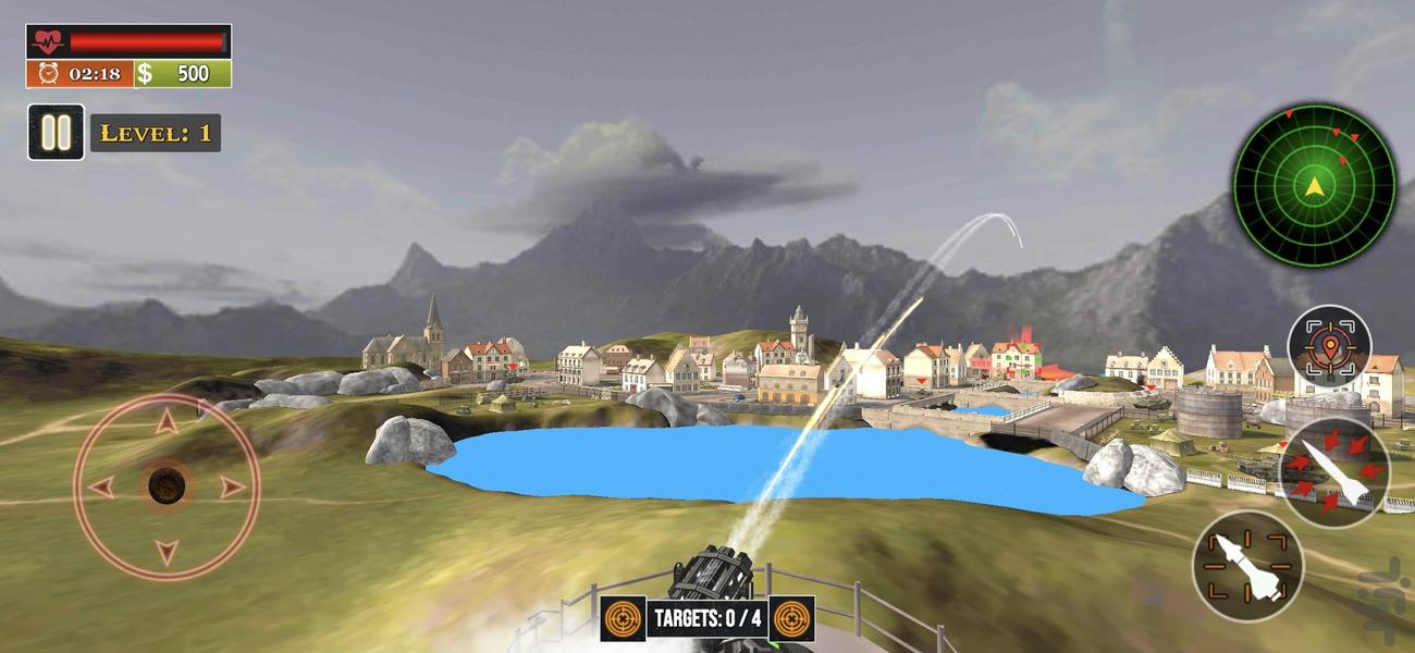 بازی لانچر موشکی - Gameplay image of android game