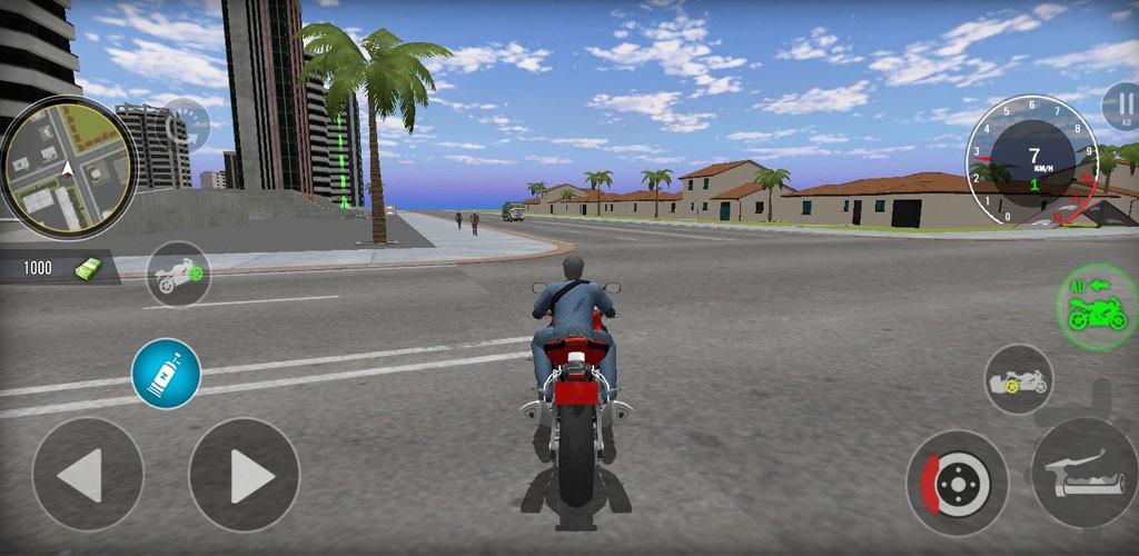 بازی موتورسواری در اتوبان - Gameplay image of android game