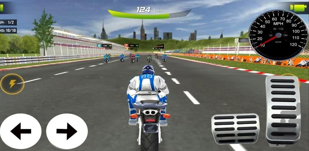 بازی موتورسواری در اتوبان - Gameplay image of android game