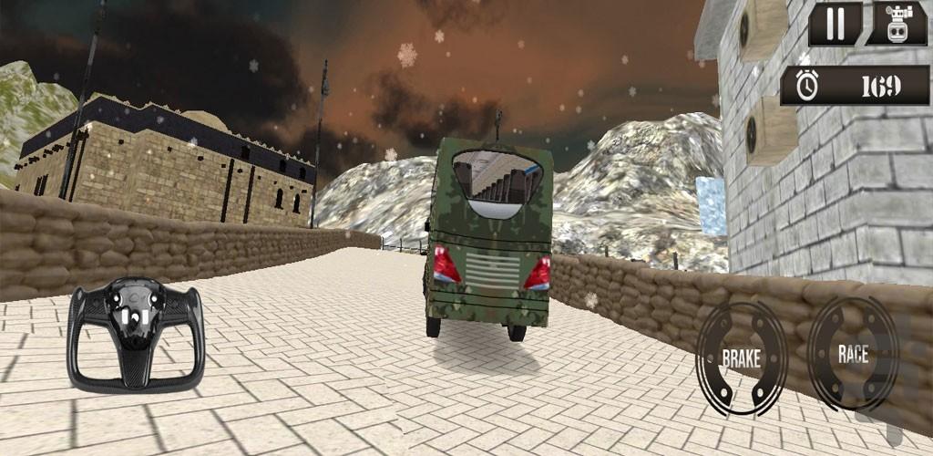 بازی راننندگی با ماشین نظامی افرود - Gameplay image of android game