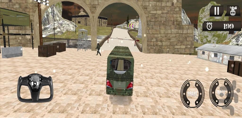 بازی راننندگی با ماشین نظامی افرود - Gameplay image of android game