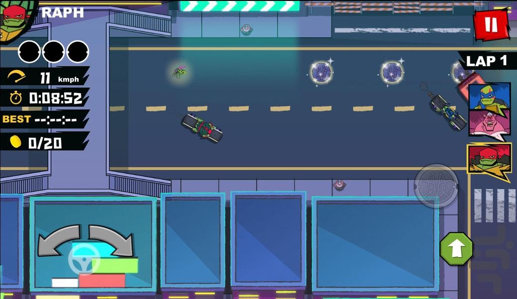 رانندگی لاک پشت های نینجا - Gameplay image of android game