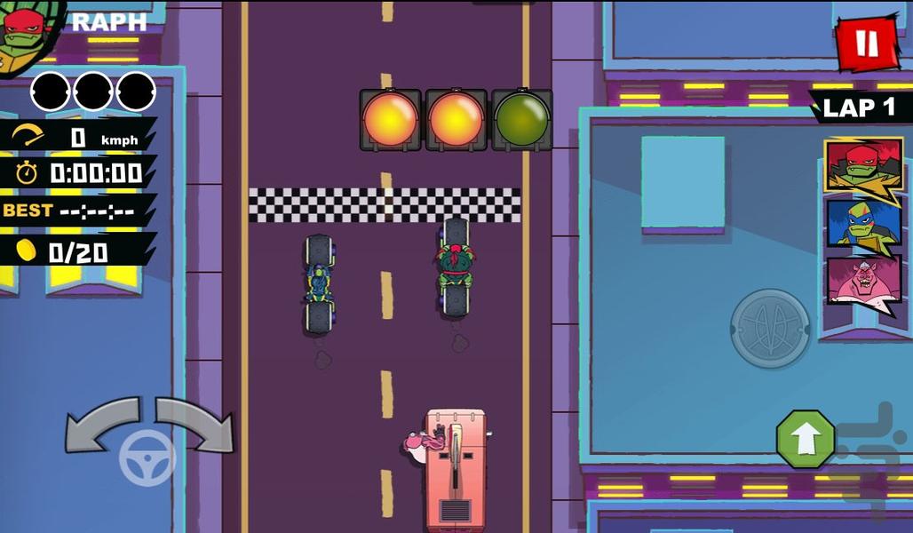 رانندگی لاک پشت های نینجا - Gameplay image of android game