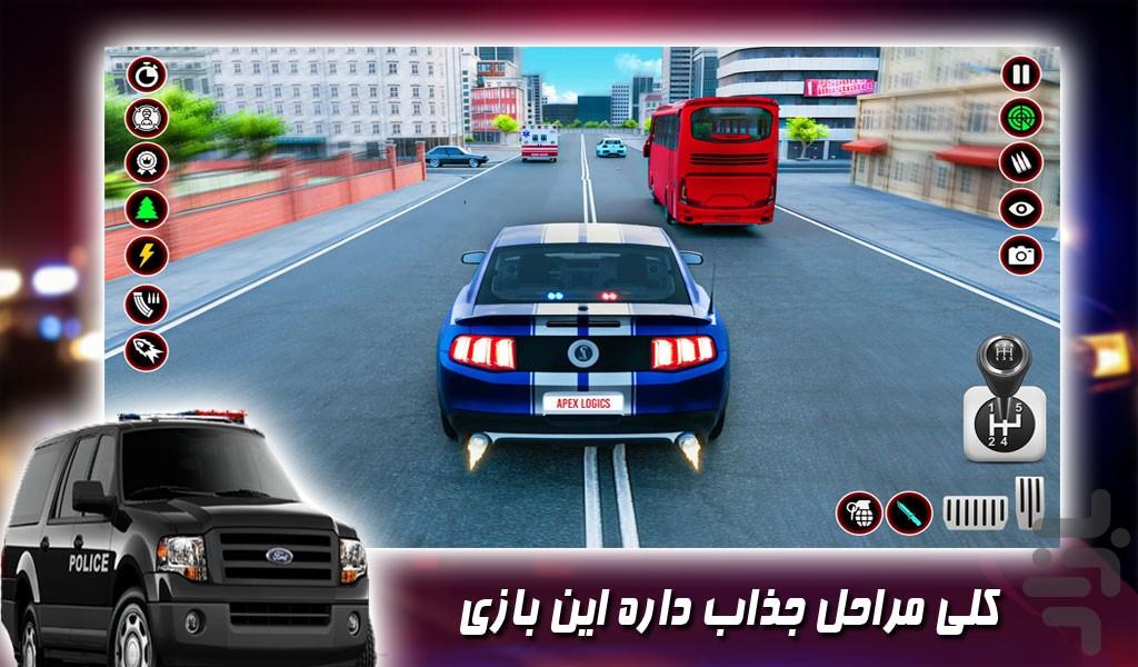 بازی ماشین پلیس شاسی بلند - Gameplay image of android game