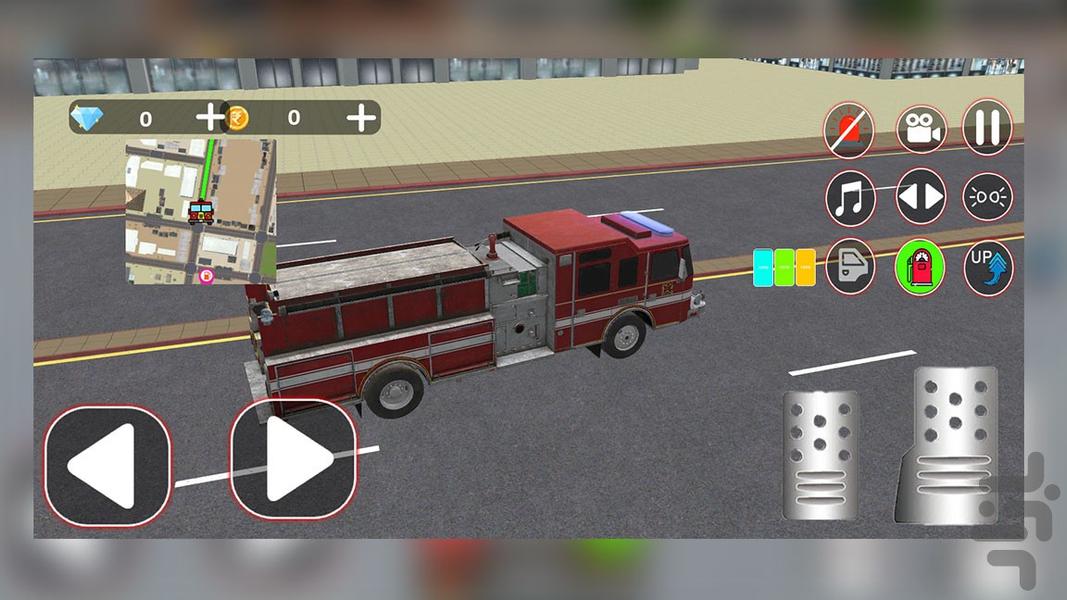 بازی ماشین اتش نشانی - Gameplay image of android game