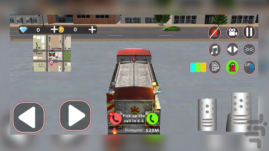 بازی ماشین اتش نشانی - Gameplay image of android game