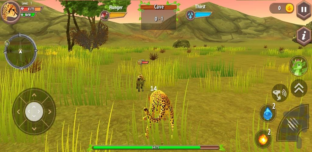 بازی حیات وحش در جنگل های ساوانا - Gameplay image of android game