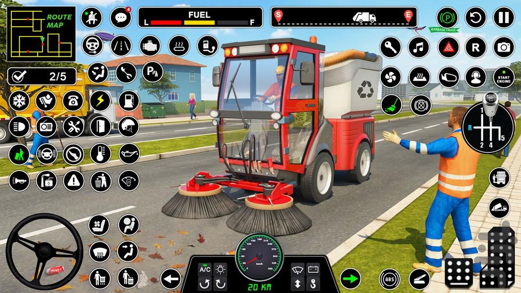 بازی کامیون حمل زباله | ماشین سنگین - Gameplay image of android game