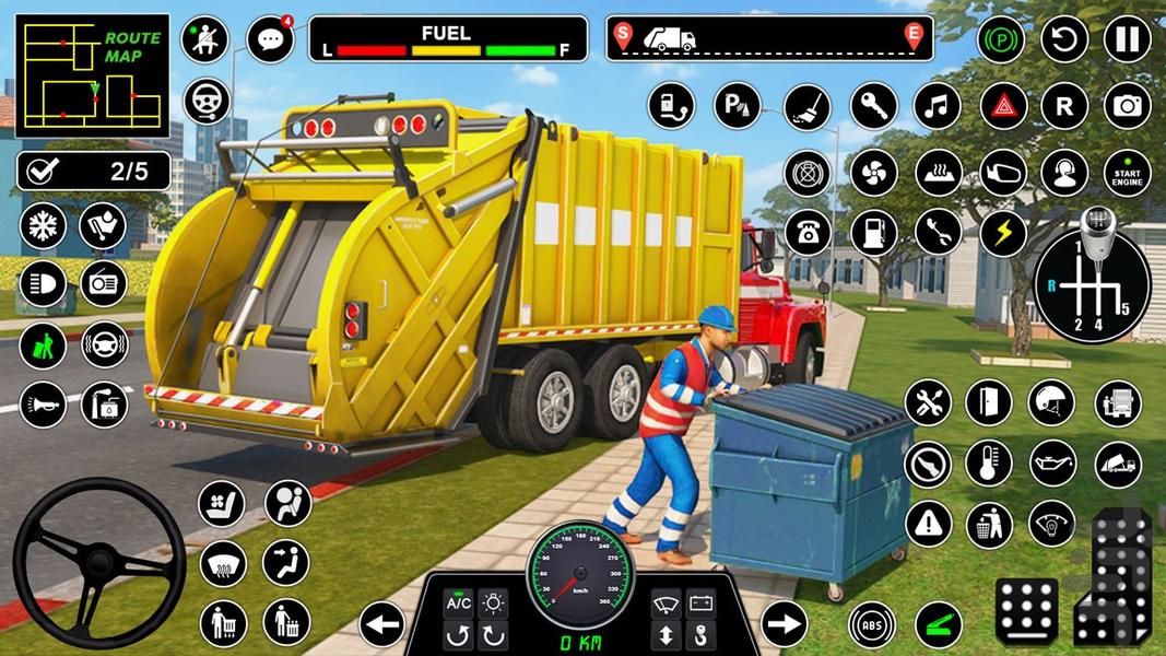 بازی کامیون حمل زباله | ماشین سنگین - عکس بازی موبایلی اندروید