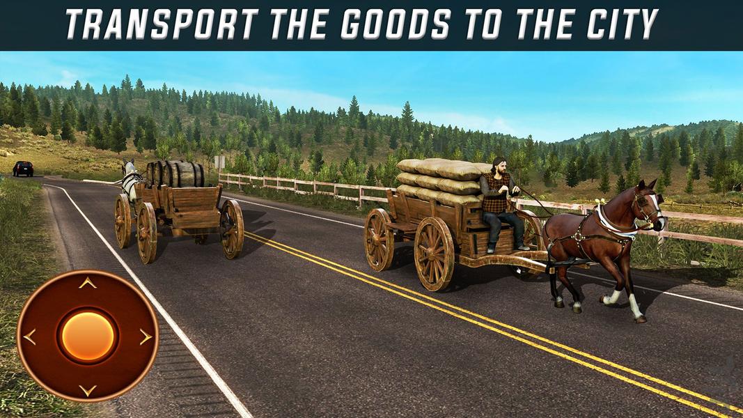 بازی رانندگی با درشکه | اسب سواری - عکس بازی موبایلی اندروید