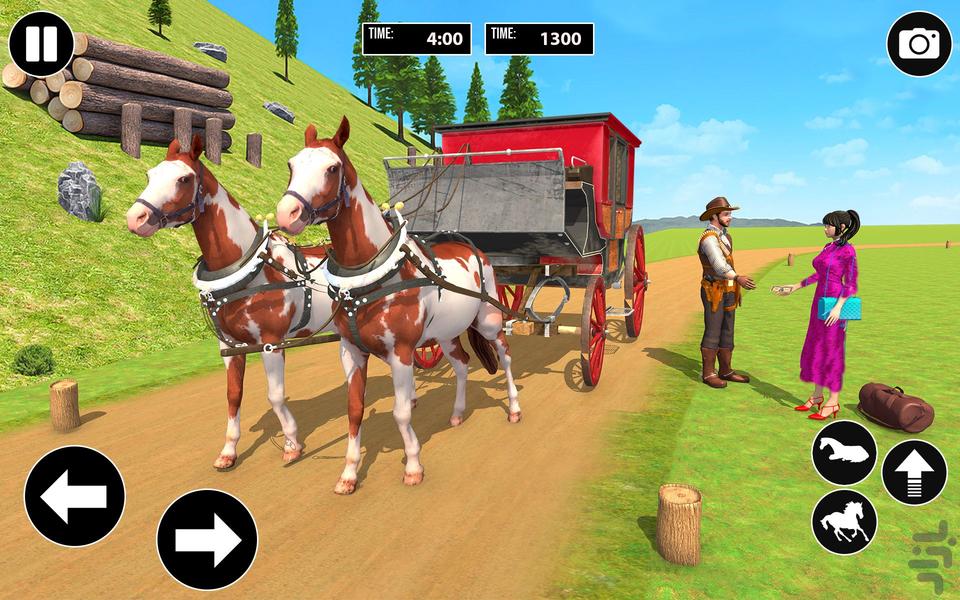 بازی رانندگی با درشکه | اسب سواری - Gameplay image of android game