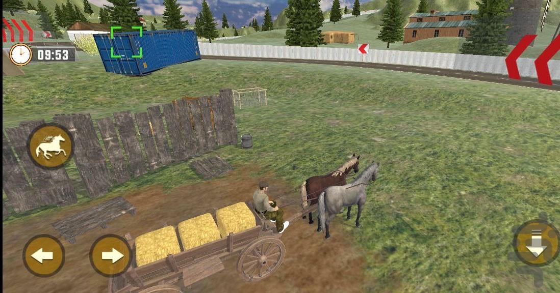 بازی رانندگی با درشکه | اسب سواری - عکس بازی موبایلی اندروید