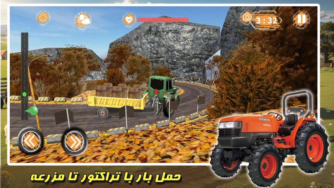 بازی رانندگی با تریلی تراکتور جیپ - Gameplay image of android game