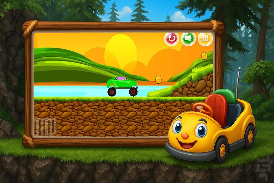 ماشین بازی بچه گانه - Gameplay image of android game