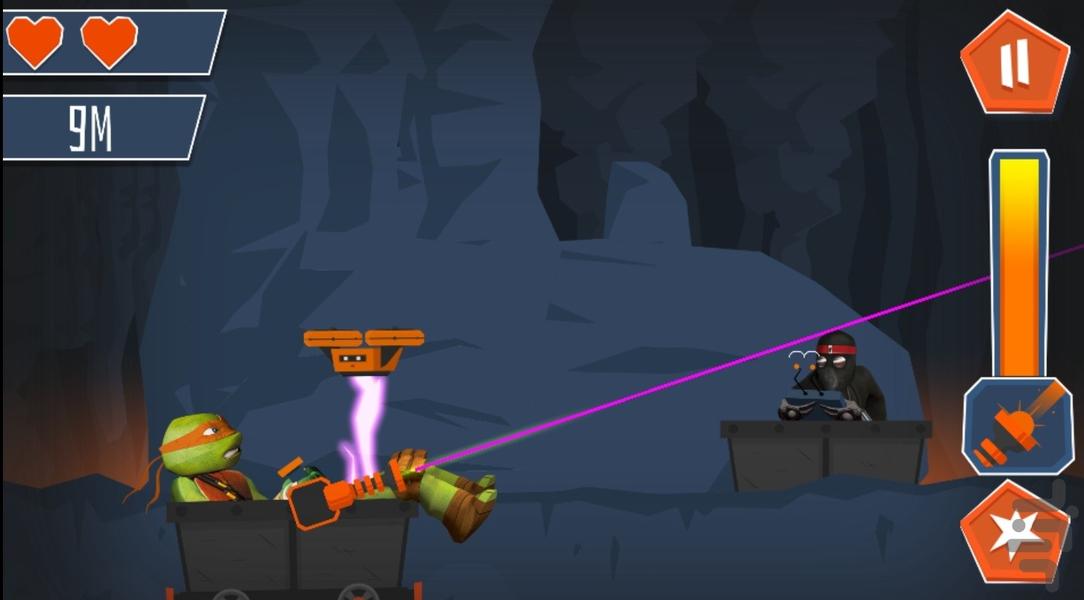 لاک پشت های نینجا- جنگ لیزری - Gameplay image of android game