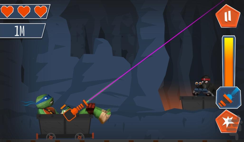 لاک پشت های نینجا- جنگ لیزری - Gameplay image of android game