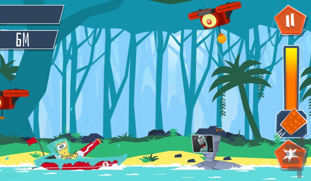 قایق جنگی باب اسفنجی - Gameplay image of android game