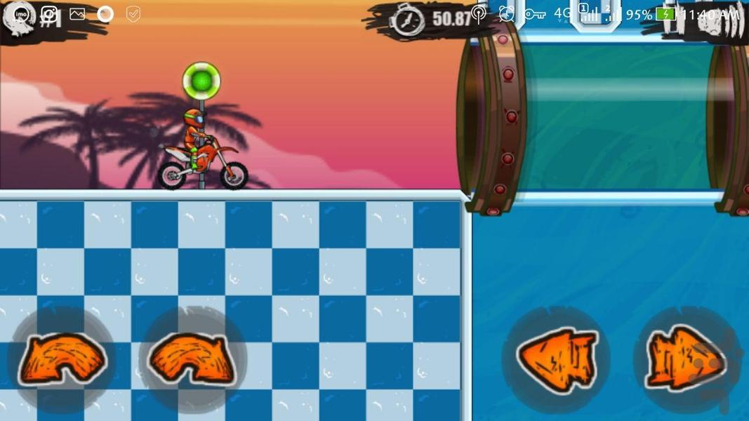 موتورکراس در ساحل - Gameplay image of android game