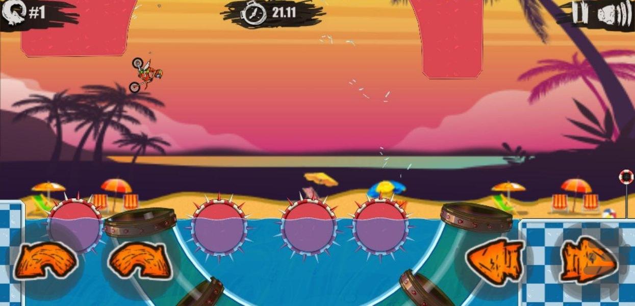 موتورکراس در ساحل - Gameplay image of android game