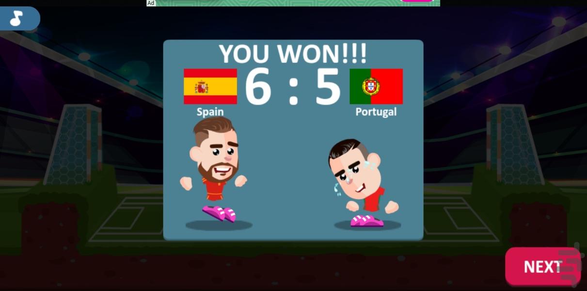 بازی فوتبال کله ای - Gameplay image of android game