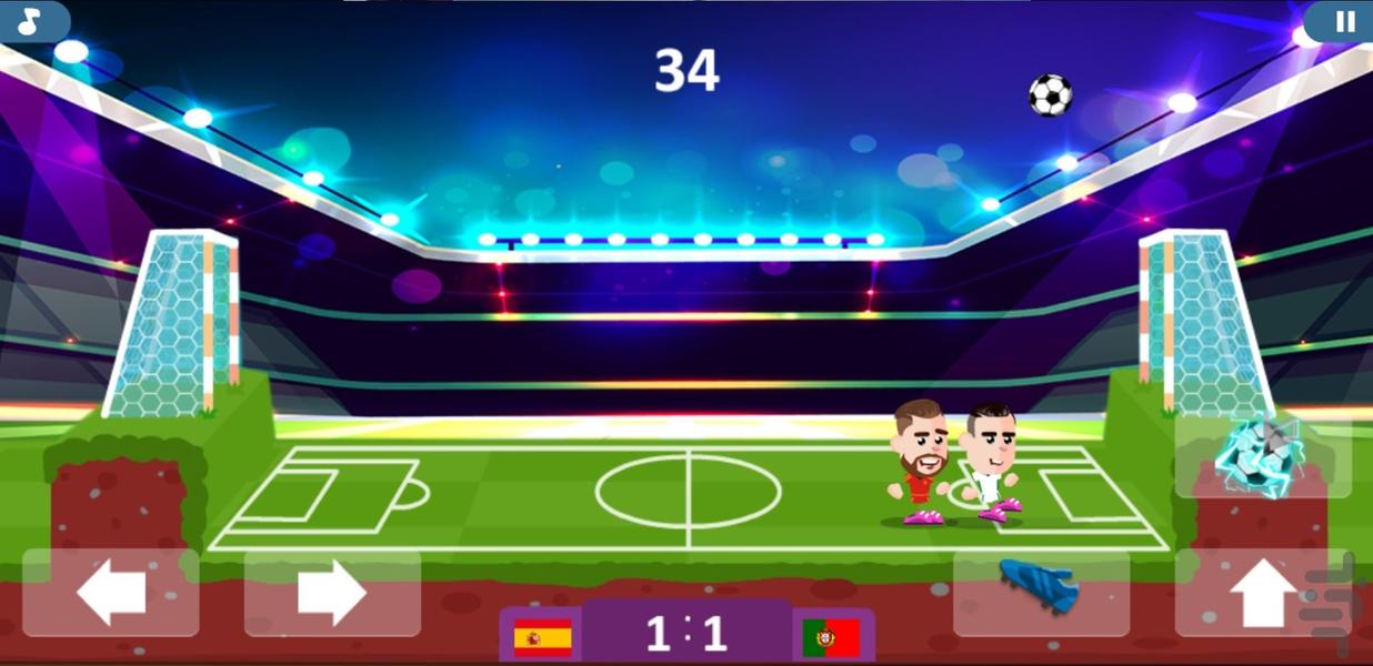 بازی فوتبال کله ای - Gameplay image of android game