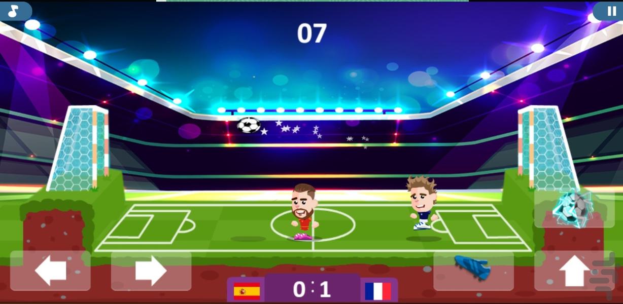 بازی فوتبال کله ای - Gameplay image of android game