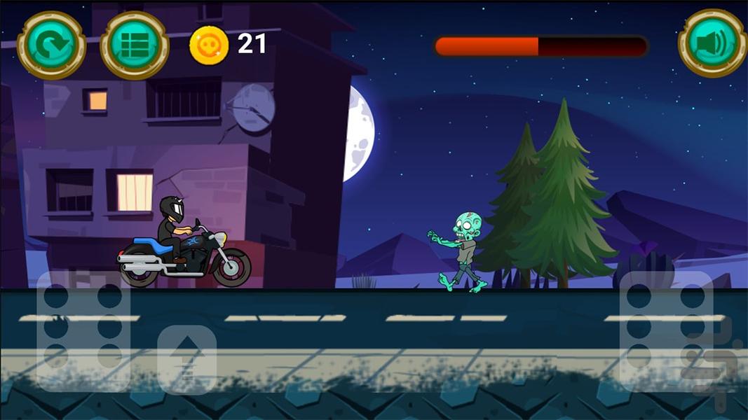 زامبی موتوری - Gameplay image of android game