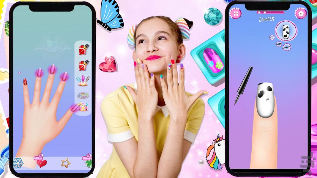 بازی دخترانه سالن ناخن عروس - Gameplay image of android game