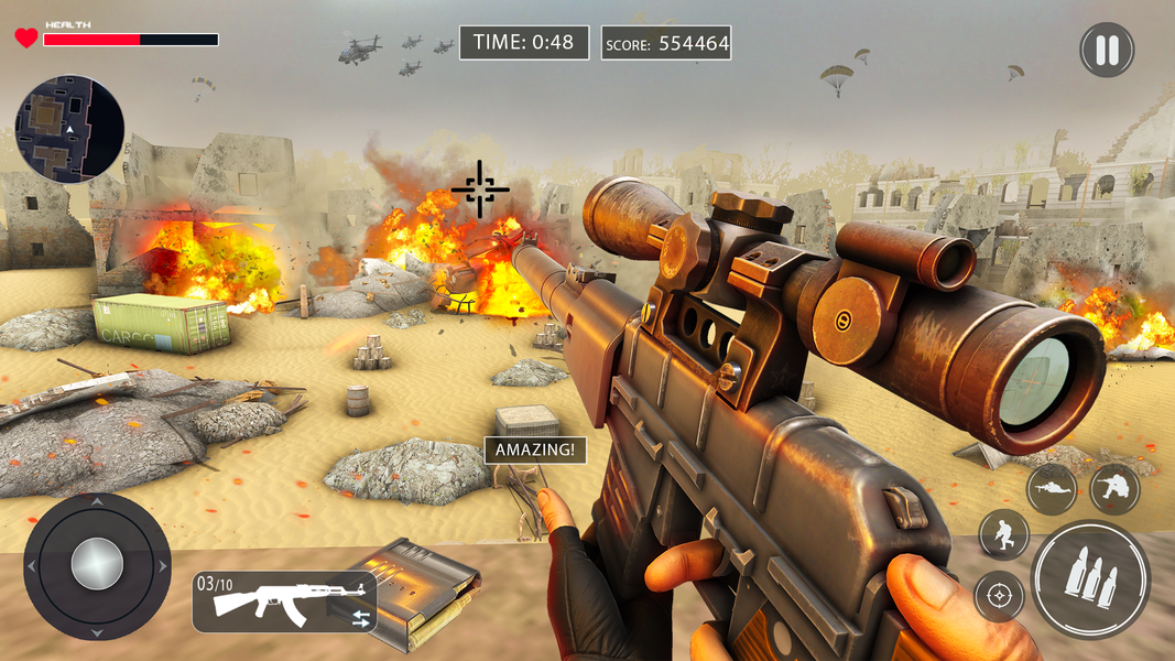 WW2 Sniper Shooter: War Games - Gameplay image of android game