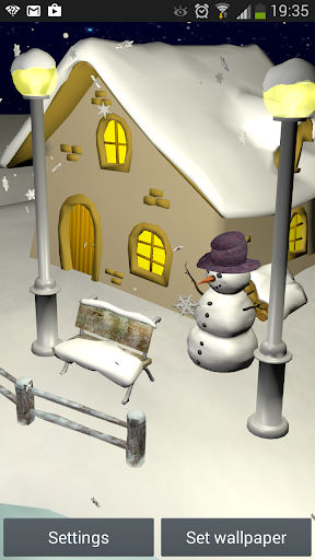 Snowfall 3D - Live Wallpaper - Image screenshot of android app