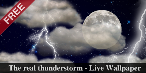 The real thunderstorm - LWP - Image screenshot of android app