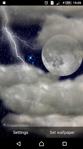 The real thunderstorm - LWP - Image screenshot of android app