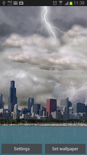 Thunderstorm Chicago - LWP - عکس برنامه موبایلی اندروید