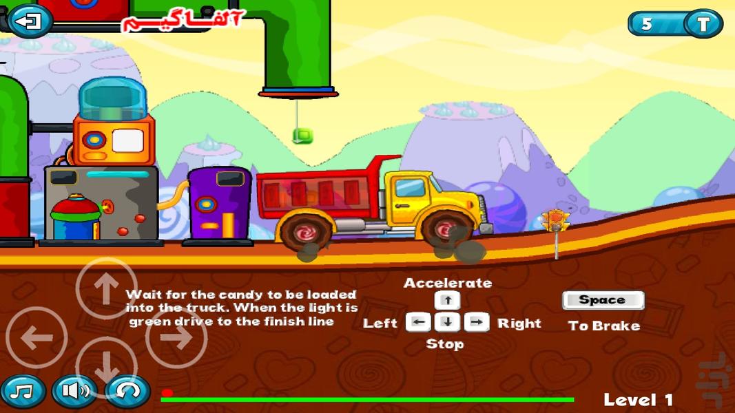 کامیون بازی حمل شکلات - Gameplay image of android game