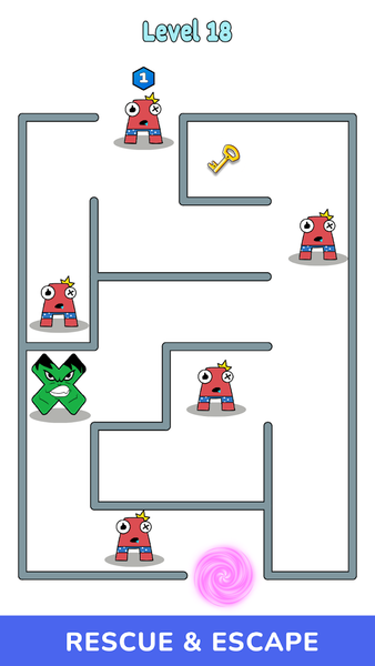 Alphabet Merge: Maze Puzzle - Gameplay image of android game