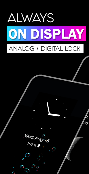 Always On Display, Dark Clock - عکس برنامه موبایلی اندروید