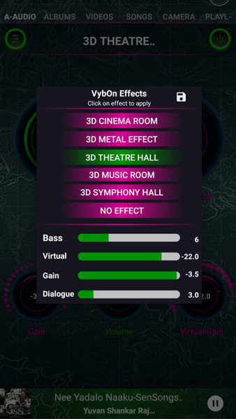 VybOn: ۳D Audio Bass Dialog EQ - عکس برنامه موبایلی اندروید